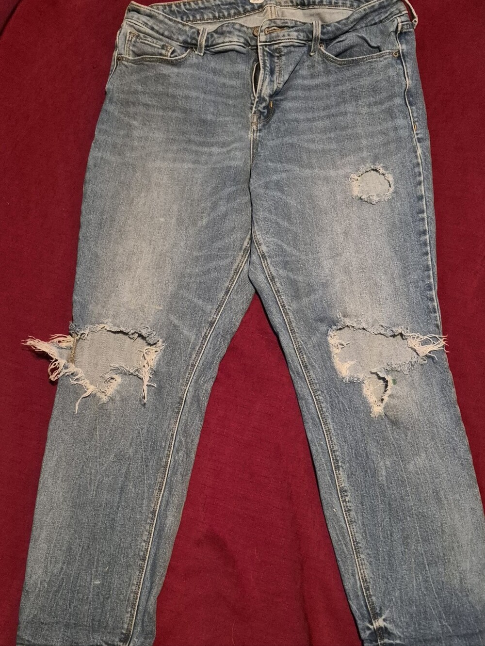 Old Navy Light Blue Skinny Distressed Jeans